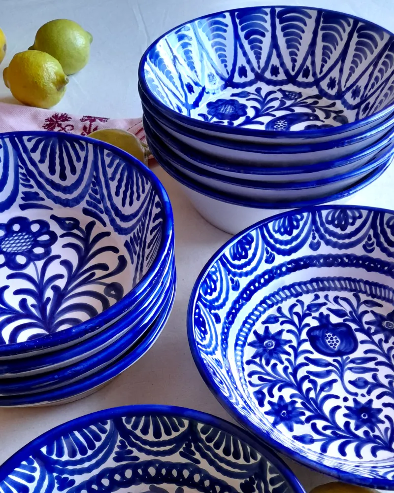 Granada Fajalauza Lebrillo Serving Bowl — CASA PLETÓRICA Handmade